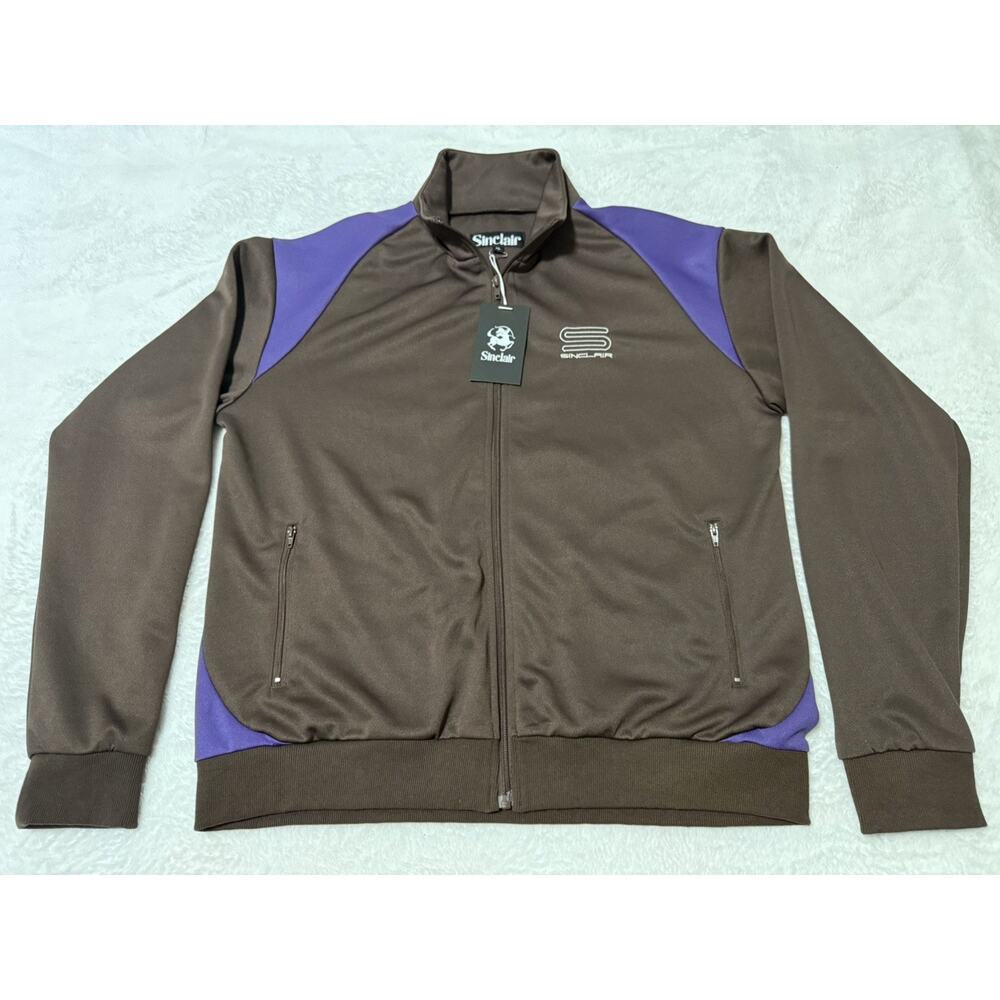 Sinclair Global Tech Logo Track Jacket Brown Purple Size XL